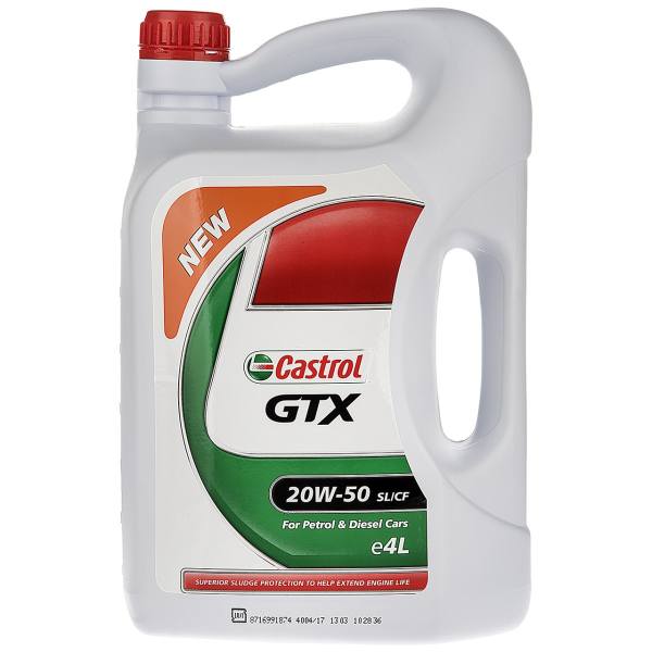 روغن موتور خودرو کاسترول مدل GTX 20W-50 ظرفیت 4 لیتر