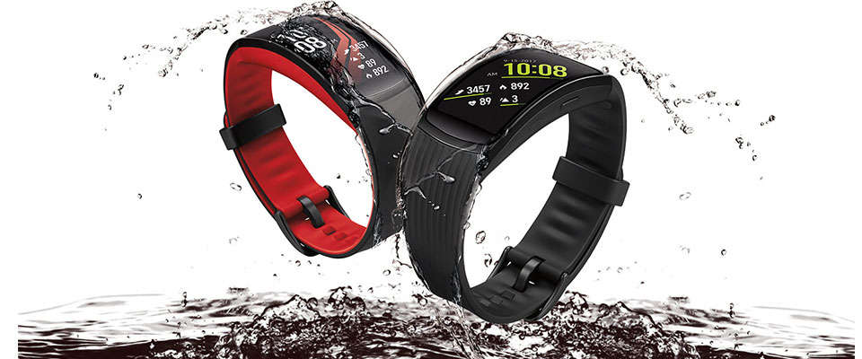 مچ بند هوشمند سامسونگ مدل Gear Fit 2 Pro Red سایز mm 125-165